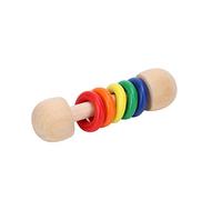 OVAQUIXI Wooden Baby Rattle, Medium Size Pieces, Attracts Attention, Promotes Child Growth, Suitable Age From 3 Months and Up, 360 Degree Soft - Grasping Training Toy (#2)
