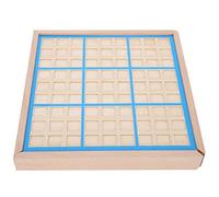 OVAQUIXI Wooden Chess Game Logic Training Board for Children Reasoning Thinking Educational Toy with Beech Wood Safe Non 9x9 Sudoku Puzzle