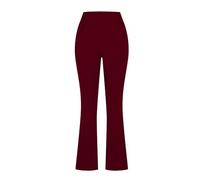 OVARA Flared Leggings Women Elastic Waisted Seamless Wide Leg Leggings with Pockets Ladies Slim Fit Stretch Bootcut Yoga Pants No See Through Plain Sports Workout Running