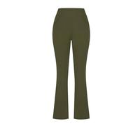 OVARA Flared Leggings Women Elastic Waisted Seamless Wide Leg Leggings with Pockets Ladies Slim Fit Stretch Bootcut Yoga Pants No See Through Plain Sports Workout Running Leggings