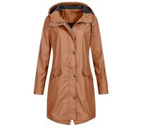OVARA Long Rain Coats for Women Waterproof Windbreaker Jackets with Hood Breathable Functional Festival Raincoat Fall Winter Ladies Raincoats Ponchos for Cycling Hiking Walking