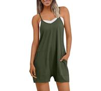 OVARA Summer Dungarees for Women Clearance Casual Shorts Jumpsuits wit Pockets Sleeveless Loose Fit Ladies Overalls Comfy Loose Fit One Piece Shorts Playsuits