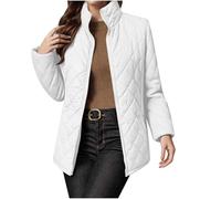 OVARA Women Winter Warm Quilted Puffer Outerwear Parka Coat Windproof Lightweight Down Jacket Ladies Plain Zip Up Long Padded Coats Outdoor Casual Thermal Jackets