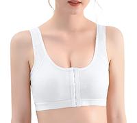 OVARA Womens Front Zip Sports Bra High Impact Wireless Push Up Bra Plus Size Seamless Supportive Full Coverage Gym Running Bras Ladies Stretch Activewear Bralettes