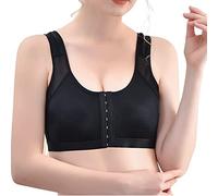 OVARA Womens Front Zip Sports Bra High Impact Wireless Push Up Bra Plus Size Seamless Supportive Full Coverage Gym Running Bras Ladies Stretch Activewear Bralettes