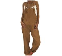 OVARA Womens Overalls Adjustable Straps Baggy Dungarees Summer Plain Sleeveless Casual Jumpsuits Loose Fit Romper Playsuit Trousers UK Size S-5XL