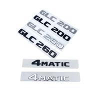 OVARIA 3D ABS Chrome Black Letters GLC260 GLC300 GLC350 GLC220d GLC350e 4Matic Emblem Fit For Mercedes Benz GLC X253 Car Trunk Logo Sticker(Glossy black,GLC250)