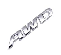 OVARIA 3D Metal Car Letters AWD Logo Emblem Sticker Trunk Badge Accessories Fit For Honda Civic CRV Fit For Subaru Fit For Mazda Fit For Toyota RAV4 Fit For Kia(Silver)