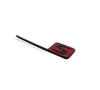 OVARIA ABS S Badge Emblem Car Trunk Stickers fit For Mercedes-Benz AMG S AMG E63S C63S GLC63S GLE63S GLS63S GTS GT43S GTR GT53 GT50 CLA45S(Glossyblack red Smal)