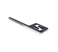 OVARIA ABS S Badge Emblem Car Trunk Stickers fit For Mercedes-Benz AMG S AMG E63S C63S GLC63S GLE63S GLS63S GTS GT43S GTR GT53 GT50 CLA45S(Black silver big)