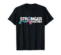 Ovarian Breast Cancer Awareness Stronger Together T-Shirt