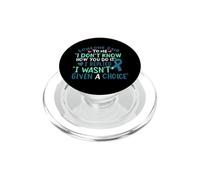 Ovarian Cancer Awareness Ribbon Fighter Motivation Chemo PopSockets PopGrip for MagSafe