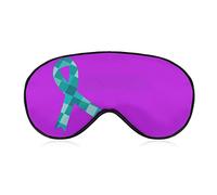 Ovarian Cancer Awareness Sleep Masks Eye Cover Blackout with Adjustable Elastic Strap Night Blindfold for Women Men Yoga Travel Nap
