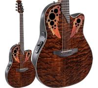 Ovation Celebrity Elite Plus Mid Cutaway Dark Tiger Eye Electric Acoustic Guitar