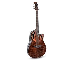 Ovation Celebrity Elite Plus Mid Cutaway Dark Tiger Eye Electric Acoustic Guitar