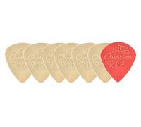 OVATION Diamond Picks Nylon Standard 351 Picks - Super Grip - Rounded tip - Set of 7 (6+1 Sharp Tip pieces free) - 0.46 mm - dry sand - beige - Made in the Czech Republic