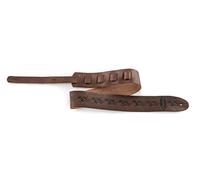 OVATION Guitar Strap Nylon - Premium Leather - Leaf Pattern - Multi-Soundhole Pattern - Padded - Leather Ends