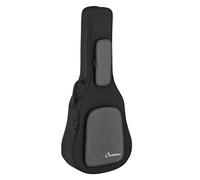 OVATION Guitars Guitar Soft Case - Fits Deep Contour/Mid-Depth/Super Shallow Models - 20mm Soft Grip Padding Lint Free - Backpack Straps - Black/Charcoal