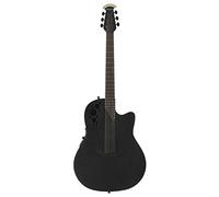 Ovation Pro Series Elite 2078TX Deep Contour Electric Acoustic Guitar - Solid A-Grade Sitka Spruce Top - Lyrachord Body - Adamas Nuova Coated Strings - Black Textured - 2078TX-5-G