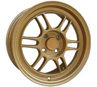 OVBNMO 2PC 15" Yellow Alloy Wheel Rims 15x7.0 4x100 - Compatible for Scion XB Compatible for Opel Corsa Astra Compatible for Mitsubishi Colt Compatible for Nissan NX - Car Wheels Modified