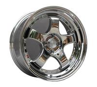 OVBNMO 2PC 17 Inch Aluminum Alloy Chrome SSR Wheels Professor SP1 car wheels modified replacement wheels for car