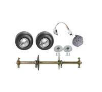 OVBNMO 32" Racing Go Kart Rear Axle Kit W/ 5" Wheels 11x7.10-5 Tires 3 Stud Hubs & Brake Assembly For ATV Quad Go Cart Drift Trike