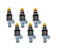 OVBNMO 6Pcs Fuel Injector Nozzles Compatible for BMW 3 Series E30 316i 318i 325i E36 5-Series E34 518i 525i E32 E38 750i E31 850i 0280150715 Automotive Replacement Fuel Injectors Set Of 6