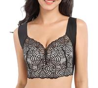 Oveallgo Comfit Bra, Comfort Original - Comfortable & Supportive Push Up Bra, Lace Classic Bras Without Underwire for Women, Black B, 3XL