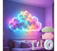 Oveallgo DIY USB-Powered Thundercloud LED Light Decor, 200/400/600/800cm RGB Thundercloud Lamp LED Cloud Lights, 3D Big Cloud Lightning Light Kit for Rooms, Bedroom Decoration (800cm)