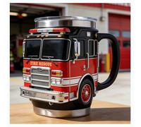 Oveallgo Fire Rescue Mug - for The Bravest Among Us, Fire Rescue Courage & Honor Firefighter Essentials, Custom Coffee Mug, Gift for Heroes and Families (1 Set)