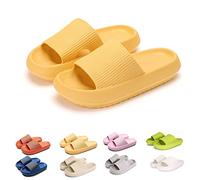 Oveallgo Qloudstep The Original Cloud Shoe, Cloud Walk Running Like On Clouds. Cozyslides Cosy Slides Slippers, yellow, 6/7 UK