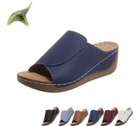 Oveallgo Vivastep Women's Sandals, VivaStep Ergonomic & Non-Slip Sandals for Pain Relief, Orthopaedic Sandals Original, darkblue, 4 UK