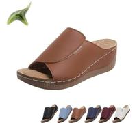 Oveallgo Vivastep Women's Sandals, VivaStep Ergonomic & Non-Slip Sandals for Pain Relief, Orthopaedic Sandals Original, brown, 5 UK