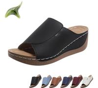 Oveallgo Vivastep Women's Sandals, VivaStep Ergonomic & Non-Slip Sandals for Pain Relief, Orthopaedic Sandals Original, black, 4 UK