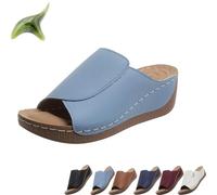 Oveallgo Vivastep Women's Sandals, VivaStep Ergonomic & Non-Slip Sandals for Pain Relief, Orthopaedic Sandals Original, blue, 5 UK