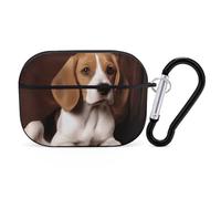 Ovely Pet Dog Beagle AirPods Pro 2 Case Cover, Shockproof Hard Shell Protective Case for Women Men, Compatible with Airpod Pro Case 2nd/1st Generation with Keychain-Black