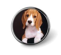 Ovely Pet Dog Beagle Badge,Comfort Light in Weight Round Emblem Cute Funny Decor Brooch Smooth Does Not Fade Badges for Hats Jackets Coat Shirt