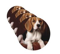 ovely Pet Dog Beagle Car Air Fresheners Cards 4 Pcs Hanging Fragrance Scented Cards Long-Lasting Car Aromatherapy Tablets for Wardrobe Bathroom Car Interior Mirror Pendant Gifts