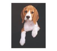Ovely Pet Dog Beagle Crystal Sticker, 3D Stereoscopic Effect, Pattern Does Not Fall Off When Exposed to Water