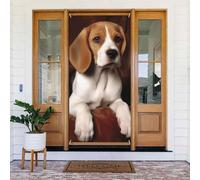 ovely Pet Dog Beagle Door Cover Decorations, Welcome Door Banner Backdrop Seasonal Spring Summer Porch Banner Sign Photo Background for Indoor Outdoor Party Decor 72.8 x 35.4 Inch