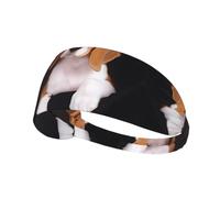 Ovely Pet Dog Beagle Elastic Exercise Headband - Soft Sweat-Wicking Throw for Women