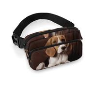 Ovely Pet Dog Beagle Fanny Pack for Men Women, Durable Sling Chest Bag with Adjustable Strap & Large Pocket, Small Crossbody Bag for Running, Hiking, Cycling, Travel