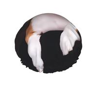 ovely Pet Dog Beagle Print Shower Cap for Women & Men â€“ Reusable Double-Layer Bath Hair Cap with Elastic Strap L