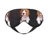 ovely Pet Dog Beagle Print Soft Eye Mask – Elastic Nighttime Shade, Light-Proof Blindfolds for Plane, Yoga, Travel