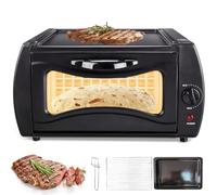 Oven 15L - Electric Multi-Function Pizza Oven with Baking Tray, Grill Net & Tongs for Easy Cooking