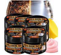 Oven and Baking Tray Cleaning Paste,Burnt On Grease Remover,Heavy Duty Grill Rack Cleaner,Kitchen Degreaser and Cleaner, Cookware Pan and Stainless Steel Cleaning Paste for Induction Hob 50g (5pcs)