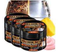 Oven and Baking Tray Cleaning Paste,Burnt On Grease Remover,Heavy Duty Grill Rack Cleaner,Kitchen Degreaser and Cleaner, Cookware Pan and Stainless Steel Cleaning Paste for Induction Hob 50g (3pcs)
