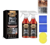 Oven and Grill Cleaner Spray, 2026 Oven Cleaner Heavy Duty Spray, Fast-Acting Formula Removes Baked-On Grease & Food Residue, Multi-purpose Cleaner for Kitchen, Cookers, Air Fryer, Hoods(2)