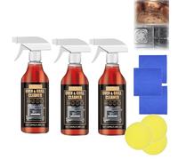 Oven and Grill Cleaner Spray, 2026 Oven Cleaner Heavy Duty Spray, Fast-Acting Formula Removes Baked-On Grease & Food Residue, Multi-purpose Cleaner for Kitchen, Cookers, Air Fryer, Hoods(3)