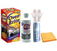 Oven Brite Antibacterial Oven Cleaner Kit - 500 ml Bottle - Rack, Bags and Gloves Included - with Ultra Absorbent Microfibre Cleaning Cloth